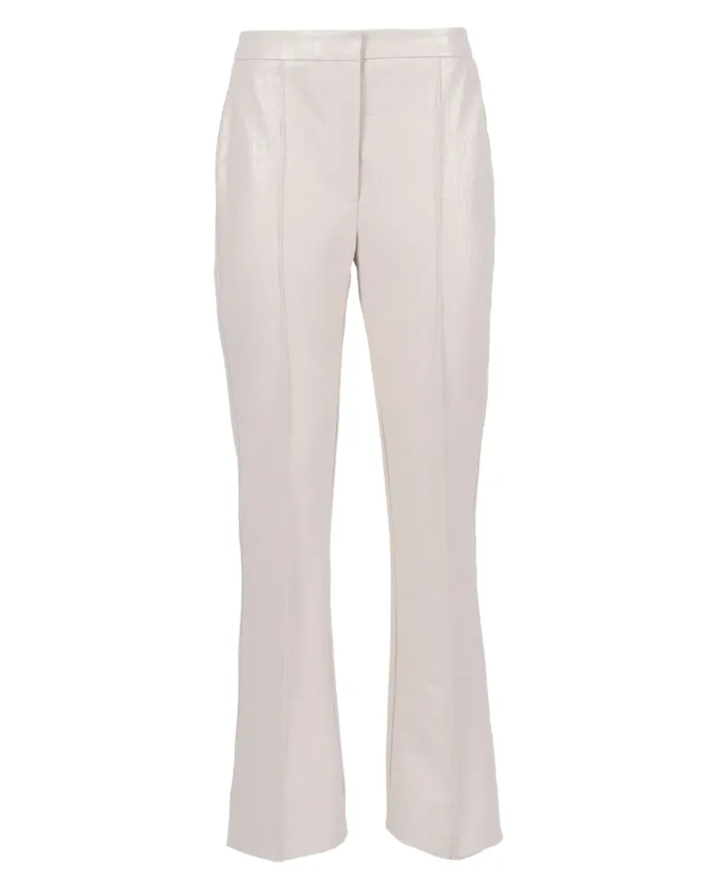 Elisabetta Franchi Hose mit Kroko-Optik - Weiß Weiß
