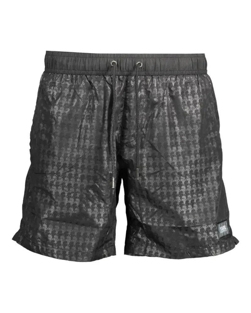 Karl Lagerfeld Black Polyester Swimwear - Schwarz Schwarz