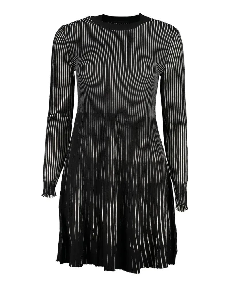 Desigual striped-pattern knitted dress - Schwarz Schwarz