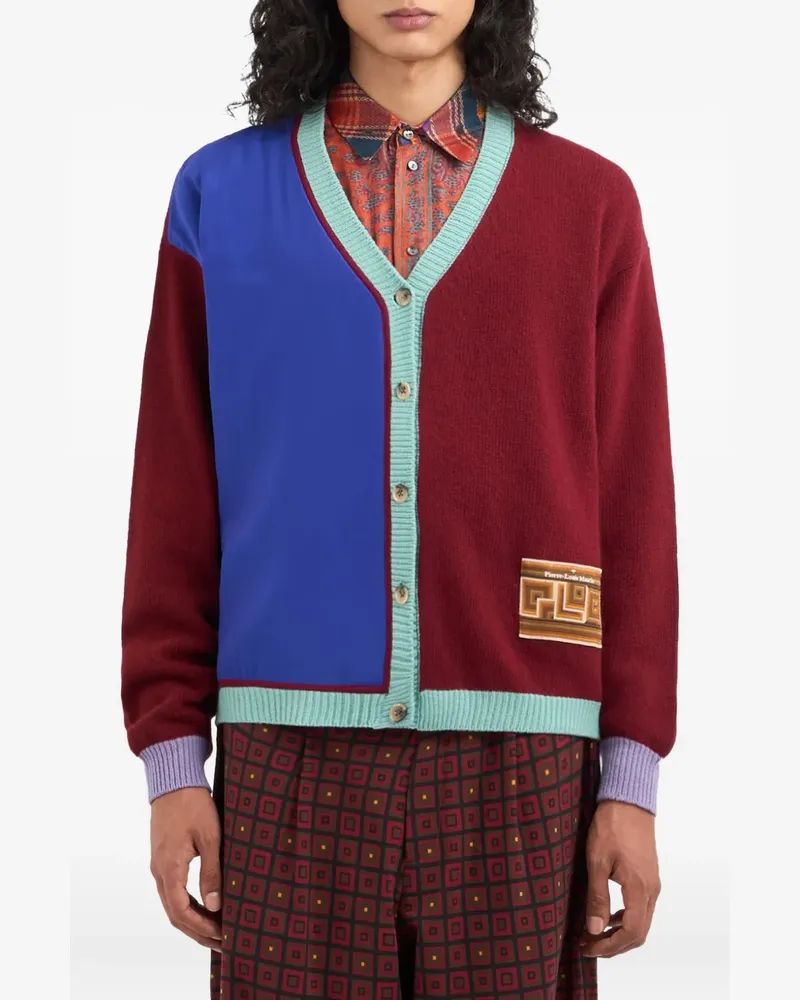 Pierre-Louis Mascia Cardigan in Colour-Block-Optik - Rot Rot