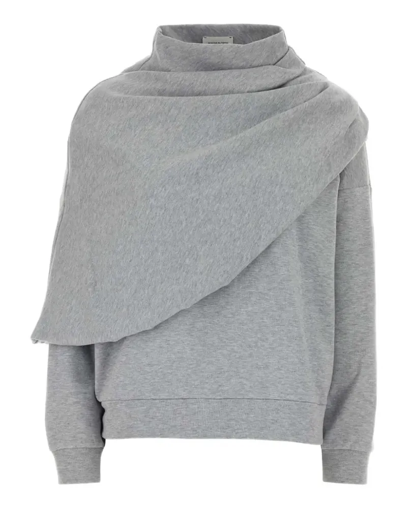 Magda Butrym Sweatshirt mit drapiertem Cape - Grau Grau