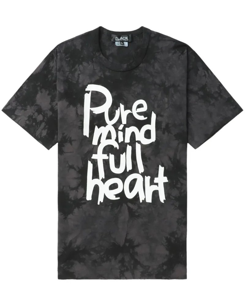 Comme des Garçons T-Shirt mit Batikmuster - Schwarz Schwarz
