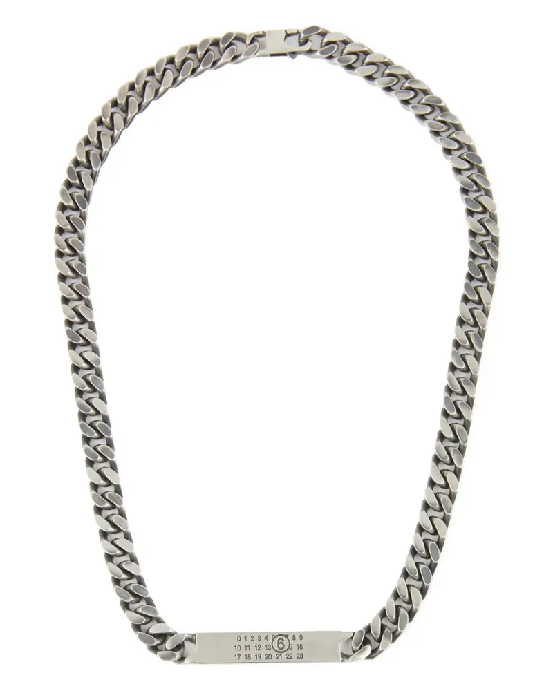 Maison Margiela Halskette mit Logo - Silber Silber