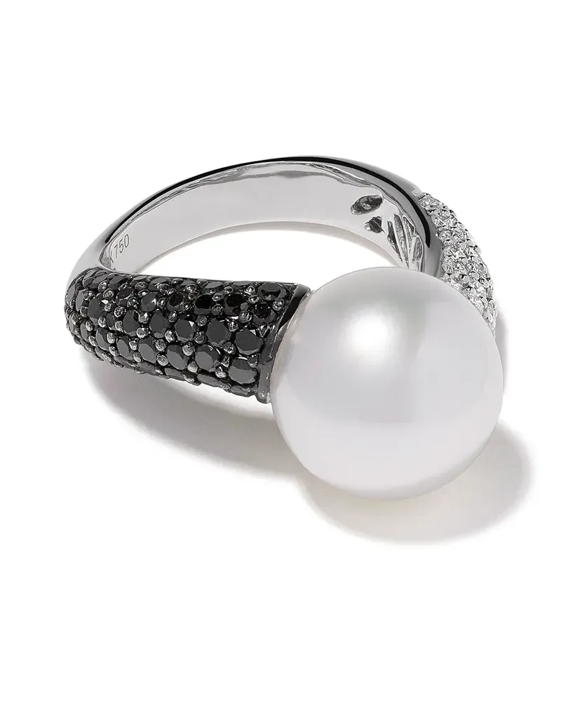 YOKO London 18kt 'Twilight' Weißgoldring mit Diamanten und Südseeperle - Silber Silber