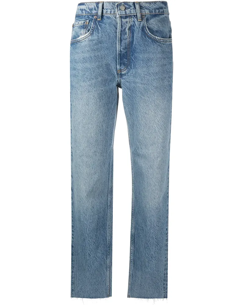 BOYISH Halbhohe Cropped-Jeans - Blau Blau