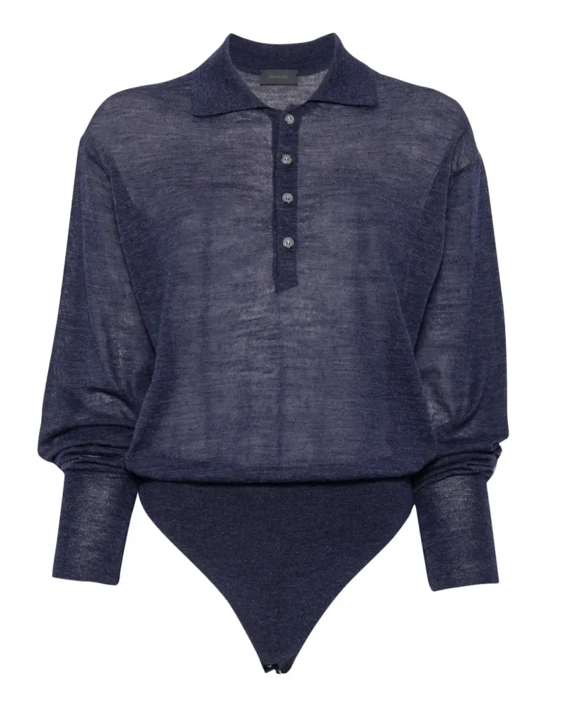 Haikure Millie polo-collar bodysuit - Blau Blau