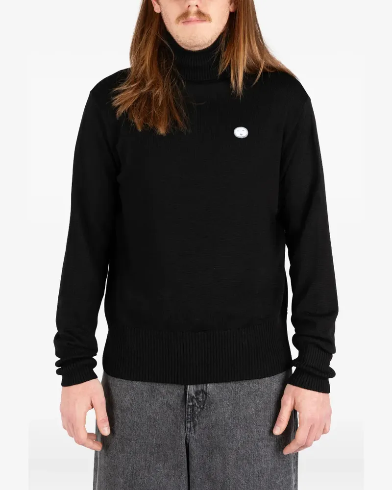 Société Anonyme Bestickter Rollkragenpullover - Schwarz Schwarz