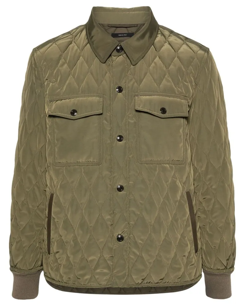 Tom Ford Gesteppte Jacke - Grün Grün