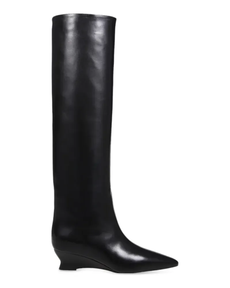 Le Monde Béryl Babouche Stiefel mit Keilabsatz und spitzer Kappe - Schwarz Schwarz