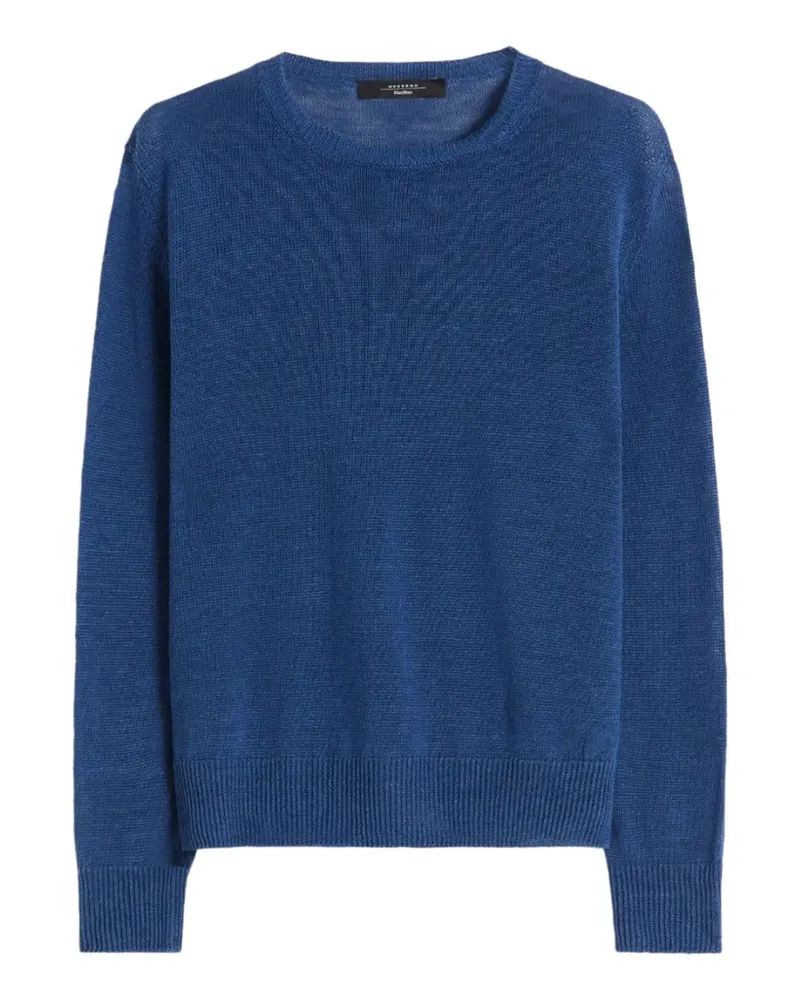 Max Mara crewneck knitted top - Blau Blau
