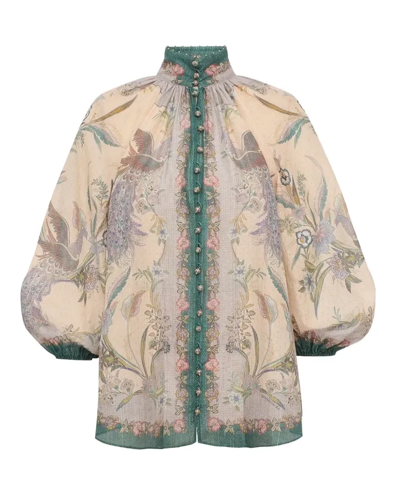 Zimmermann Indra billow blouse - Nude Nude
