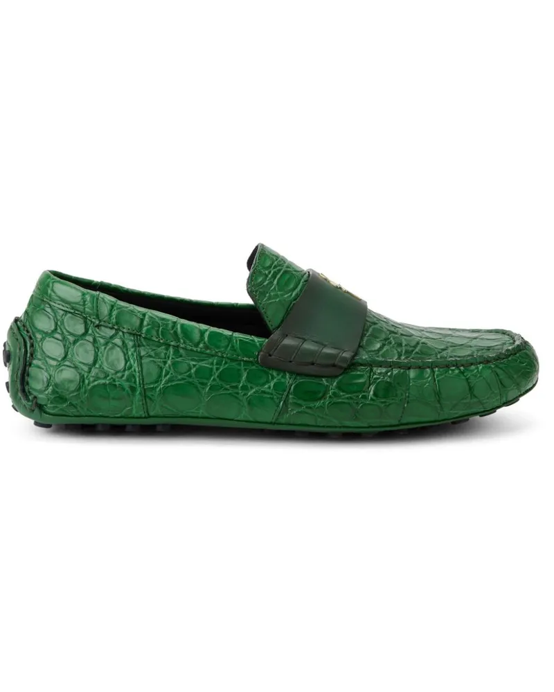 Ferragamo Loafer mit Kroko-Effekt - Grün Grün