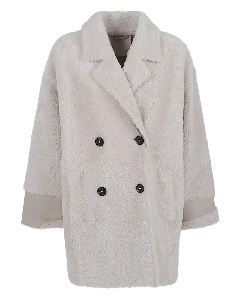 DESA Doppelreihiger Mantel - Nude Nude