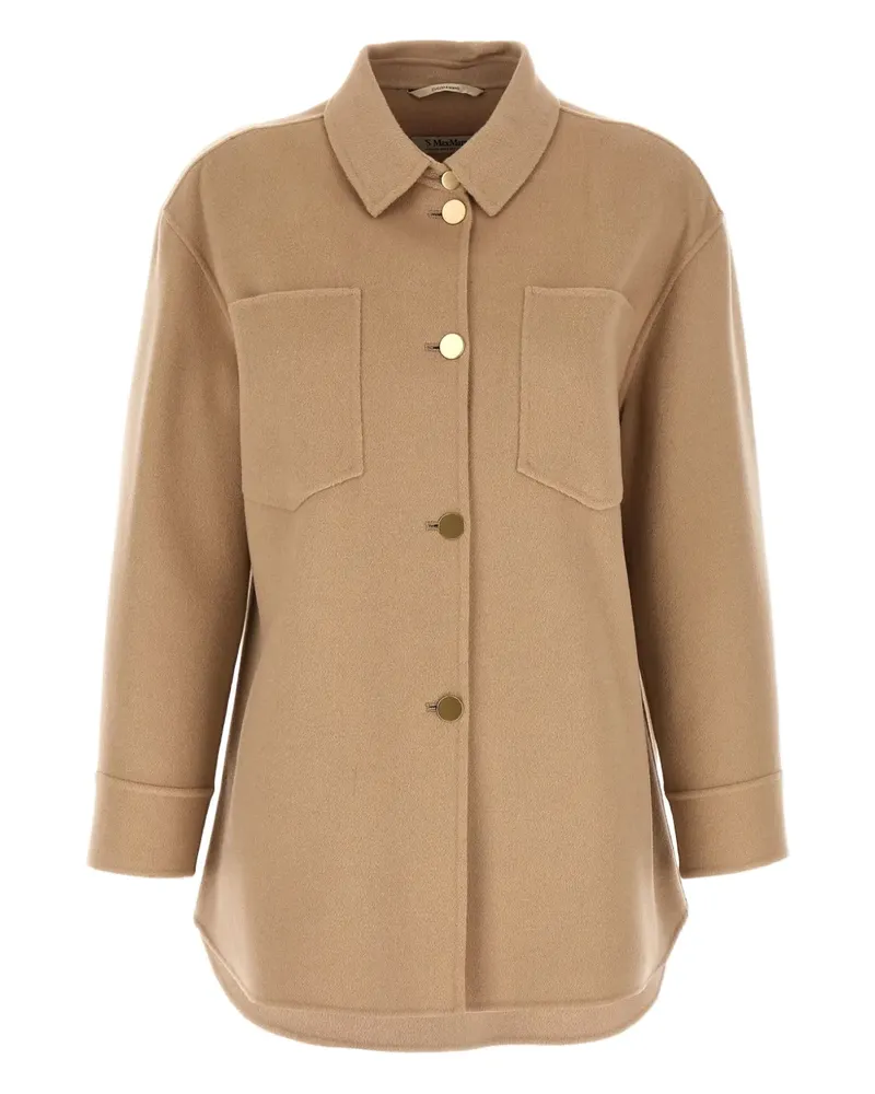 Max Mara Eleonora button pockets shirt - Nude Nude