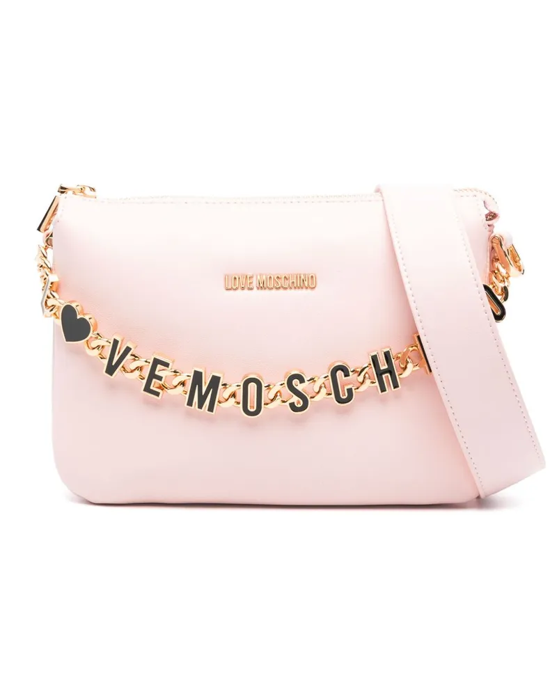 Moschino Handtasche mit Logo-Schriftzug - Rosa Rosa