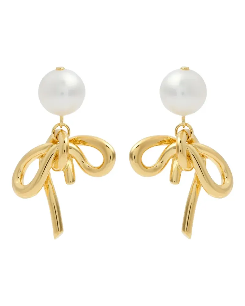 Completedworks 18K gold-plated bow earrings Gold