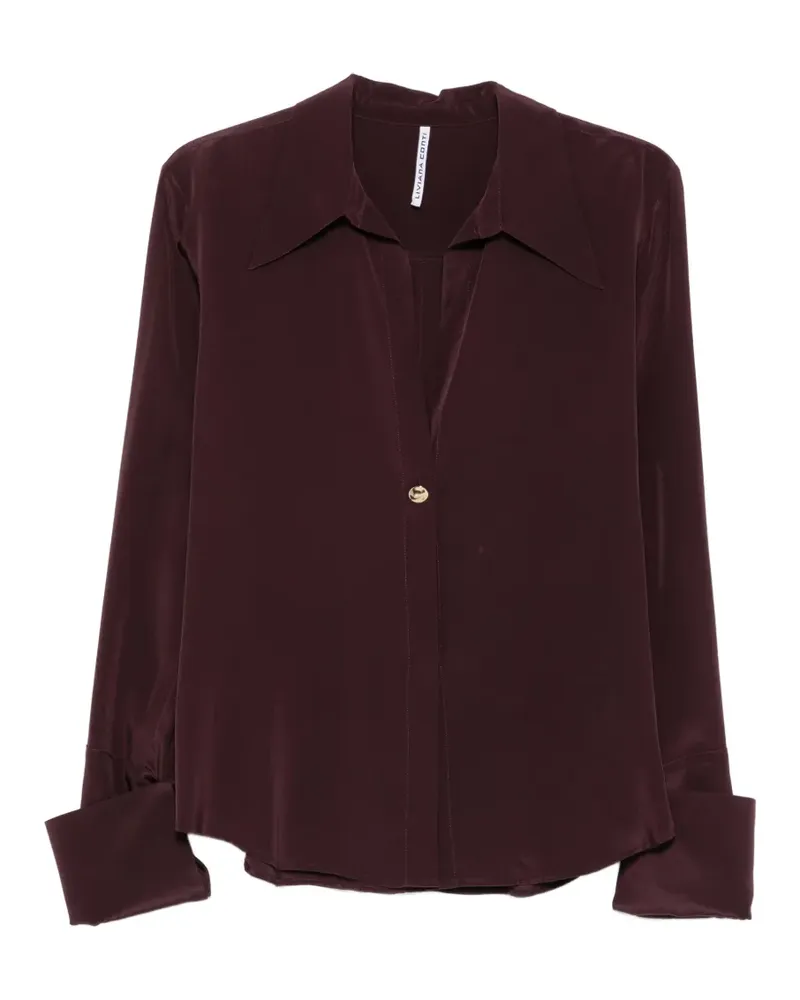 Liviana Conti V-neck wide-cuff blouse - Rot Rot