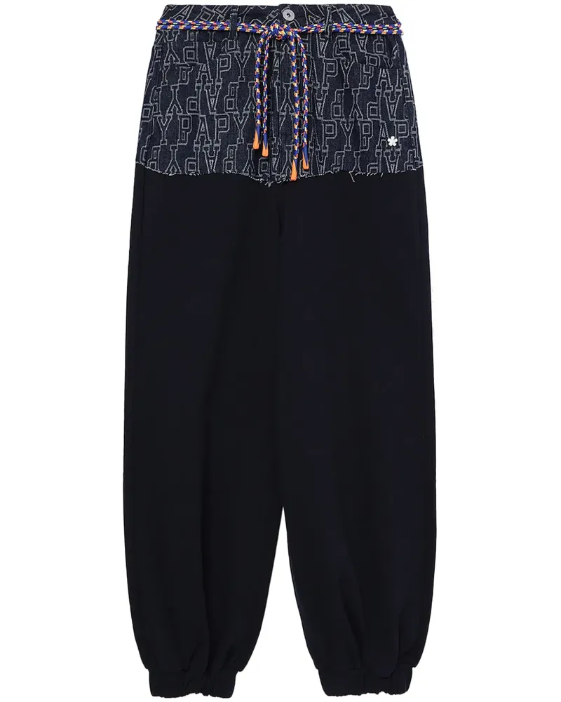 BAPE Hose mit Kontrasteinsätzen - Blau Blau