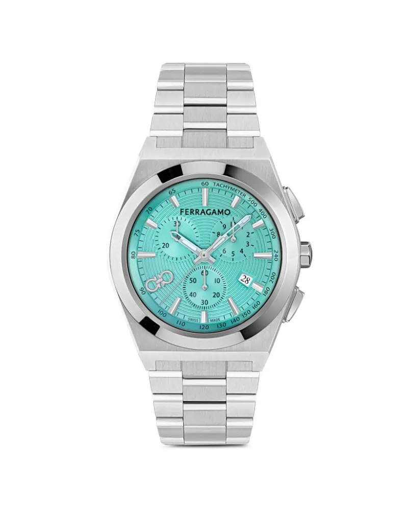 Ferragamo Vega Upper East Chrono 42mm - Blau Blau