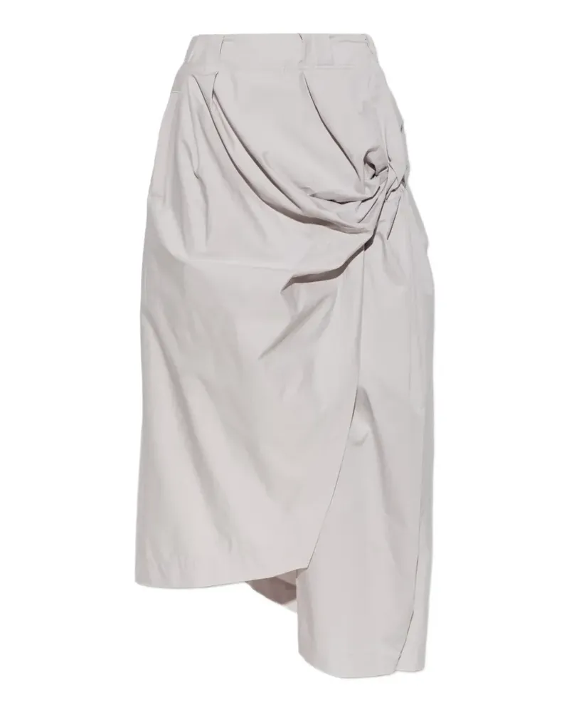 Issey Miyake Asymmetrischer Midirock - Grau Grau