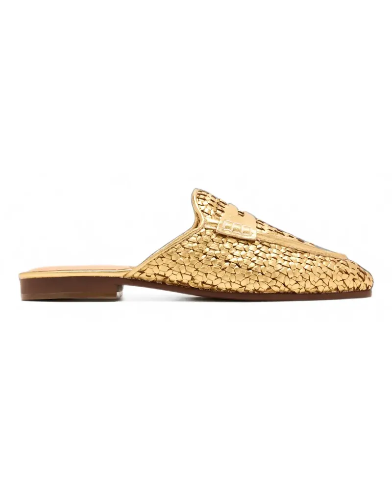 Sam Edelman Tullie woven mules - Gold Gold