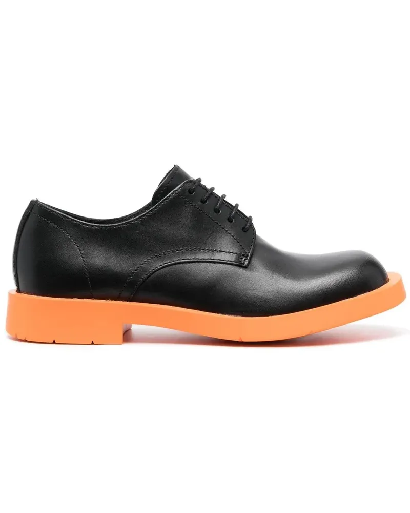 Camper Schnürschuhe mit Kontrastsohle - Schwarz Schwarz