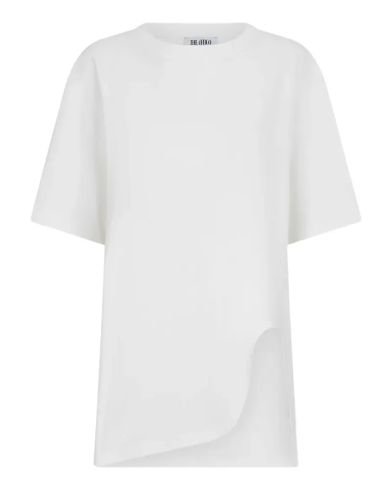 ATTICO T-Shirt mit geformtem Schlitz - Weiß Weiß