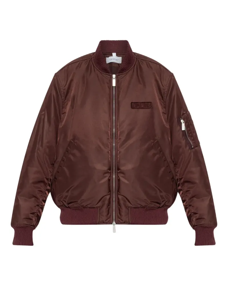 OFF-WHITE logo-patch bomber jacket - Rot Rot