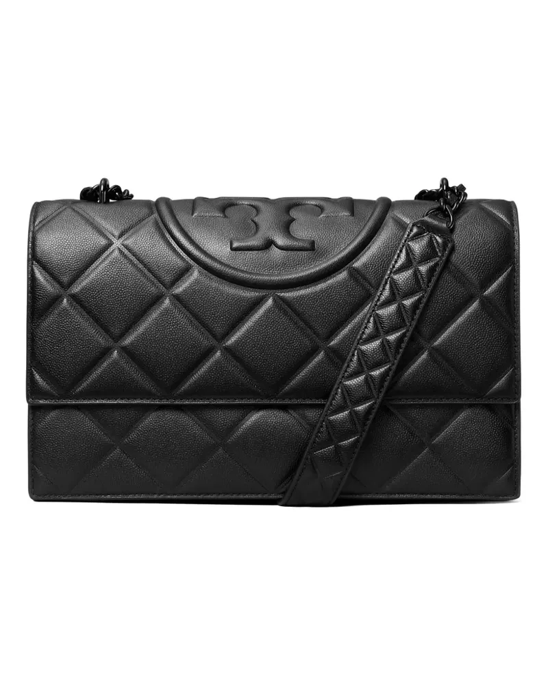 Tory Burch Kleine Fleming Schultertasche - Schwarz Schwarz