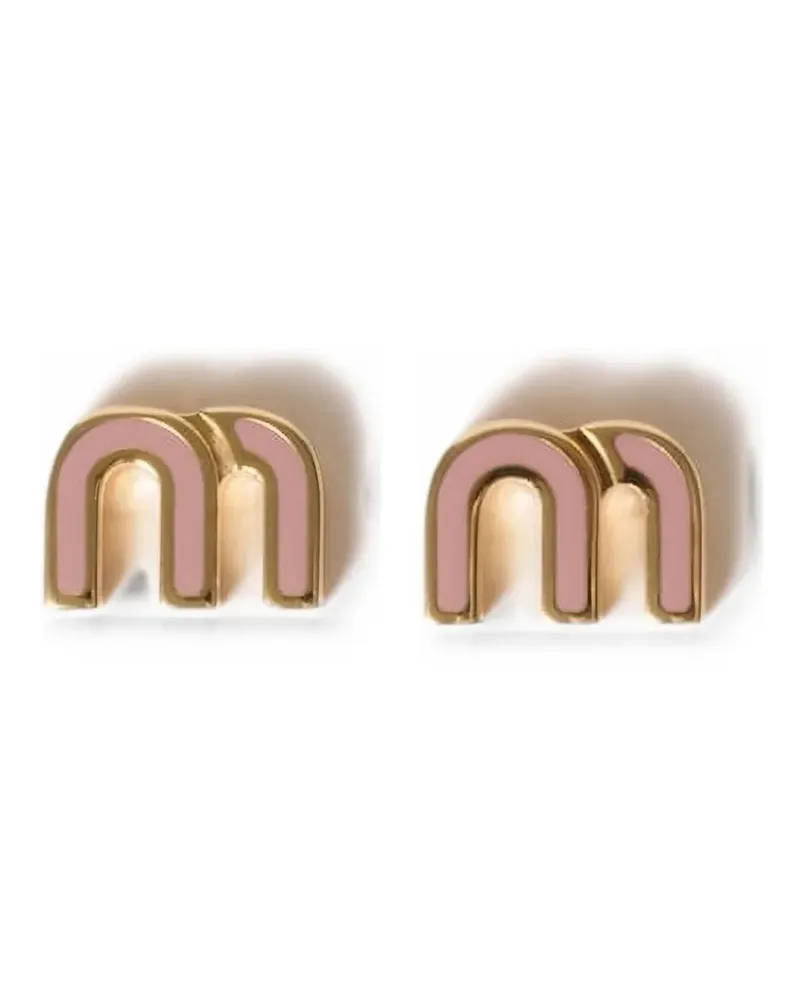 Miu Miu logo earrings - Rosa Rosa