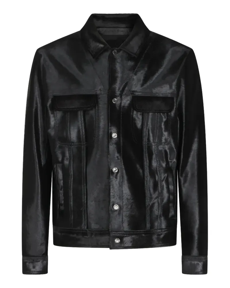 Salvatore Santoro pony-hair leather jacket - Schwarz Schwarz