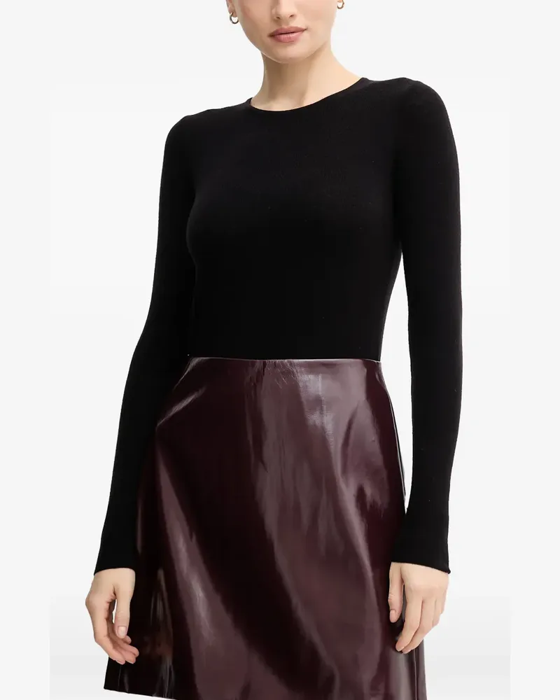 Mos Mosh fine-knit long-sleeve sweater - Schwarz Schwarz