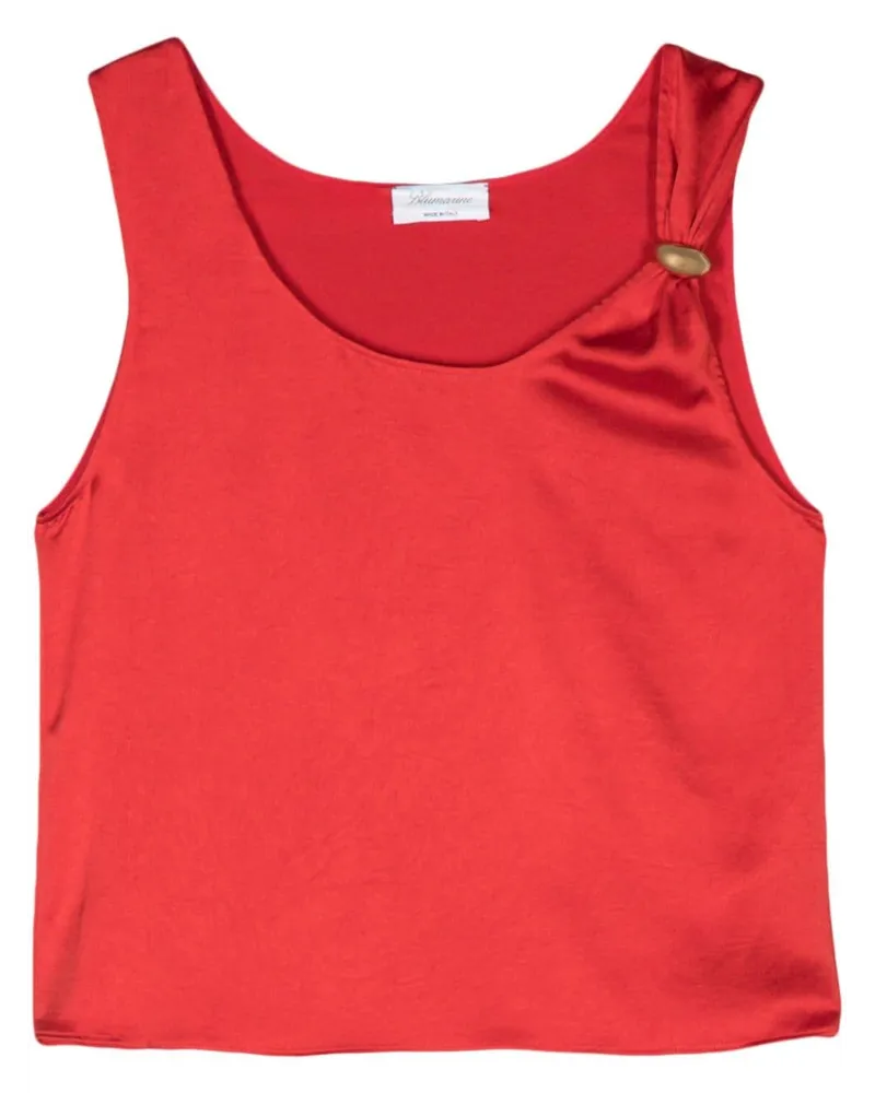 Blumarine Ärmellose Kreppbluse - Rot Rot