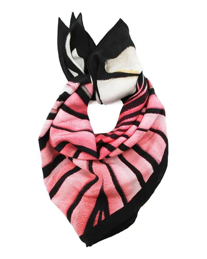 Roberto Cavalli graphic-print silk scarf - Rosa Rosa