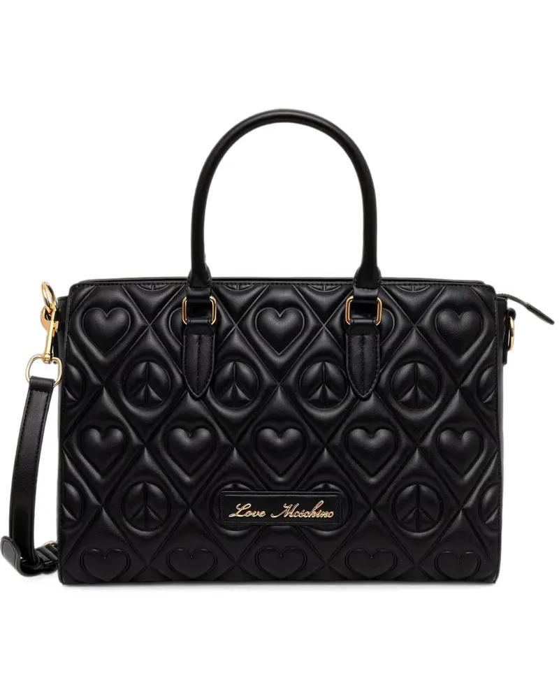 Moschino Gesteppte Handtasche - Schwarz Schwarz