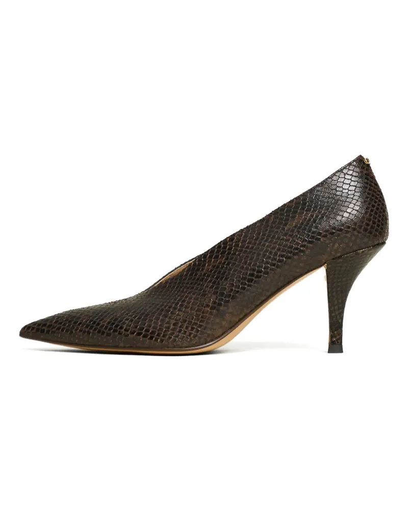 Twin-Set Pumps mit Python-Print - Braun Braun