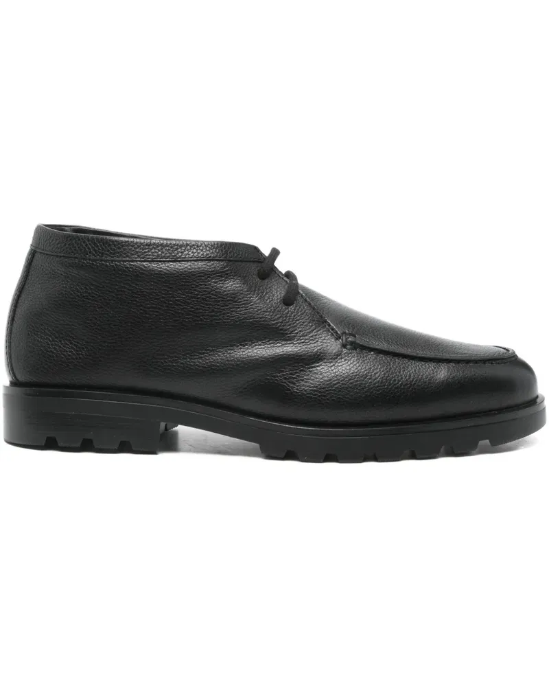 Santoni Schnürstiefel aus Leder - Schwarz Schwarz