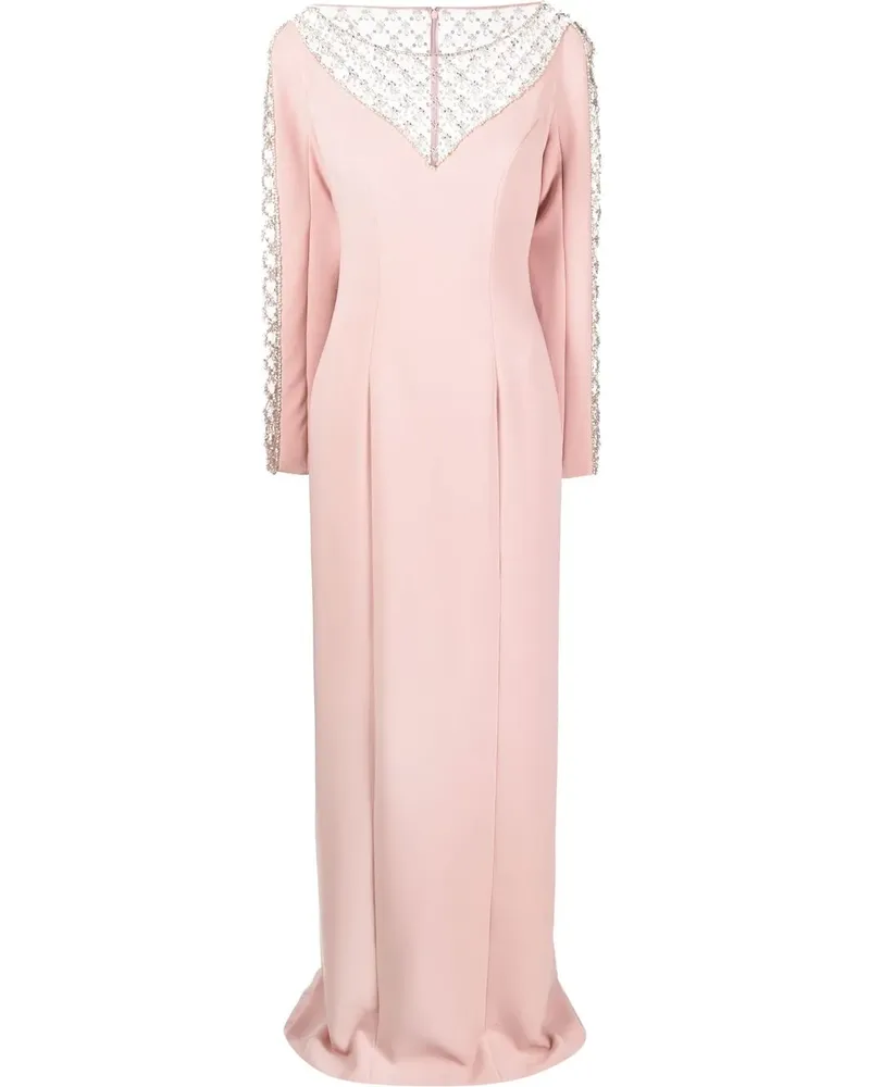 Jenny Packham Robe mit Perlen - Rosa Rosa