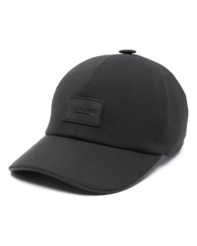 Stefano Ricci Baseballkappe mit Logo-Patch - Schwarz Schwarz