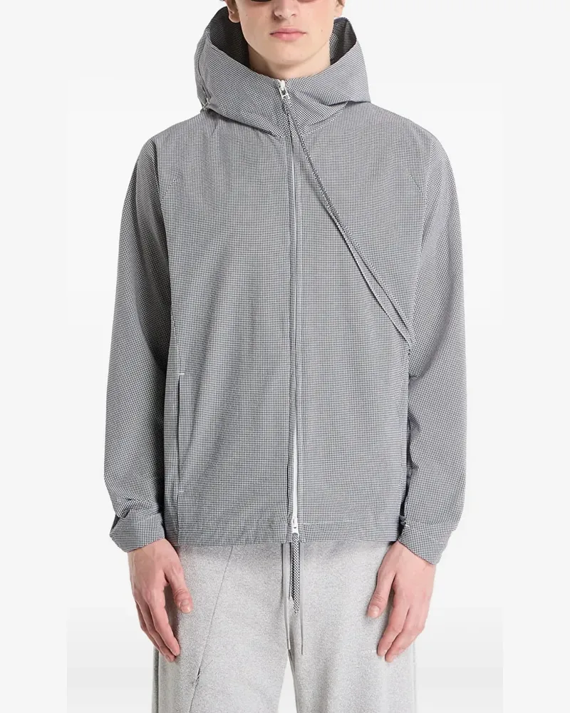 Post Archive Faction Opening hooded zip jacket - Grau Grau
