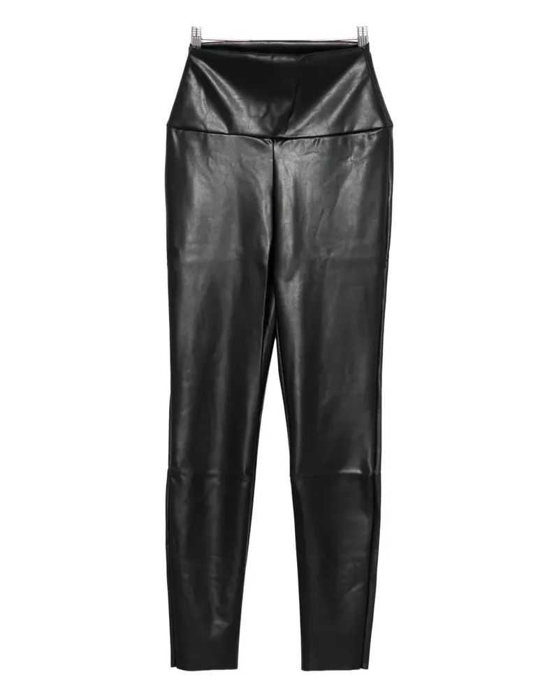 Norma Kamali Leggings aus Faux-Leder - Schwarz Schwarz