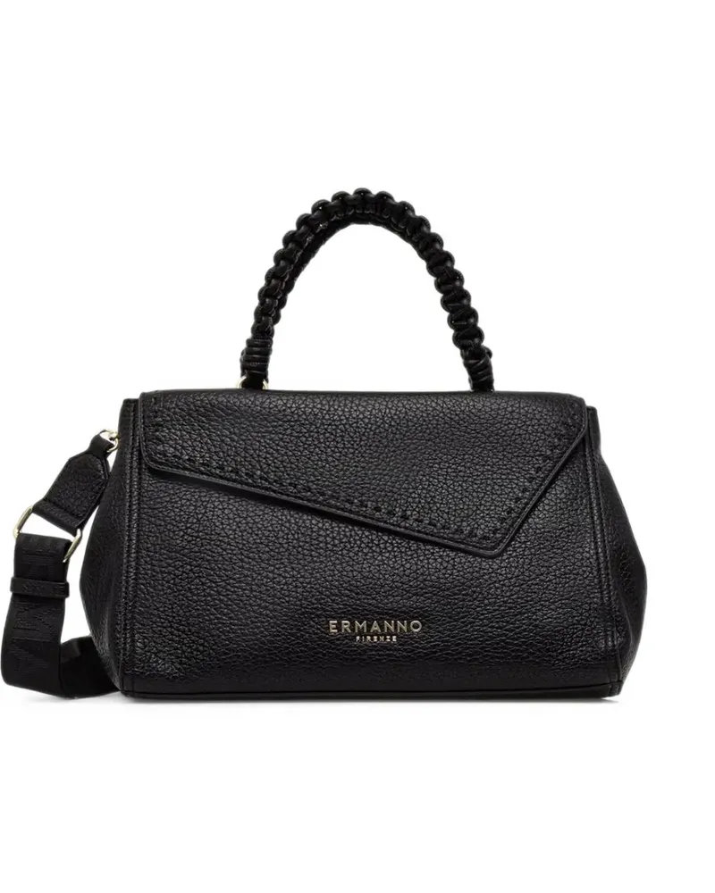 Ermanno Scervino braided-handle two-way tote bag - Schwarz Schwarz