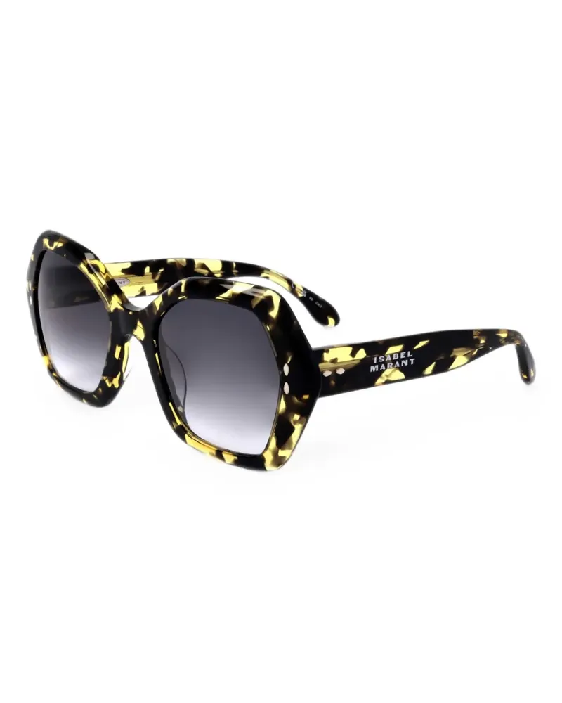 Isabel Marant Geometrische Sonnenbrille in Schildpattoptik - Braun Braun