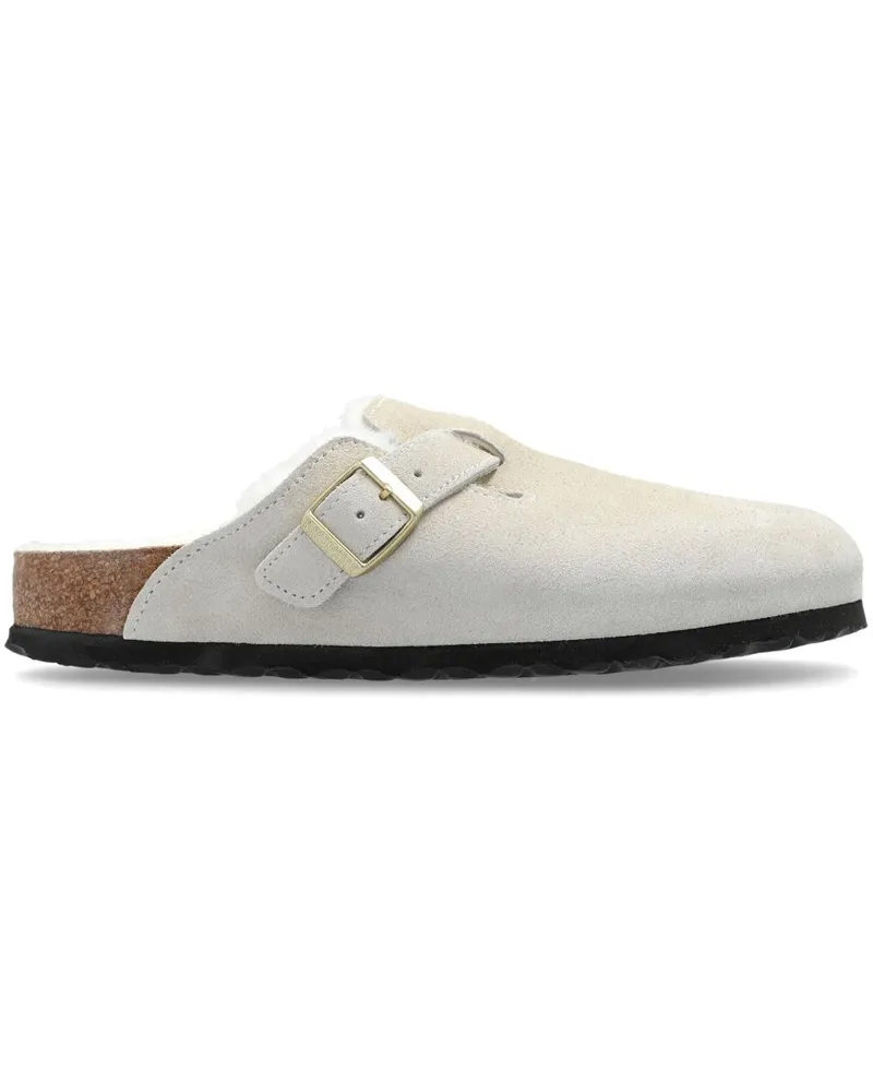 Birkenstock Boston Shearling-Mules - Weiß Weiß