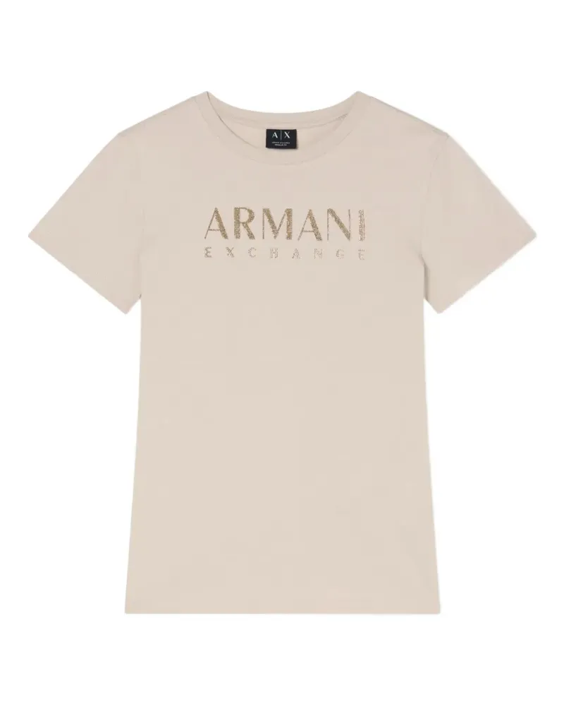 Armani Exchange front-logo T-shirt - Nude Nude