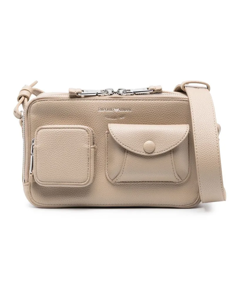 Emporio Armani Schultertasche im Utility-Look - Braun Braun
