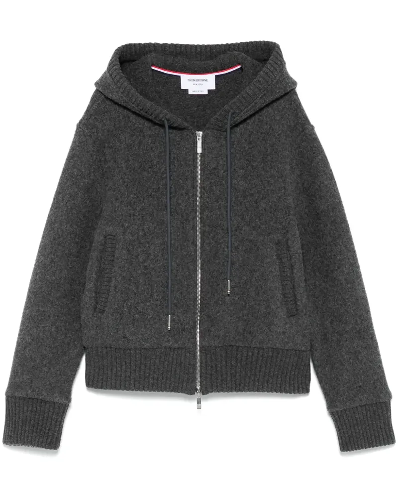 Thom Browne Kapuzenjacke mit Reißverschluss - Grau Grau