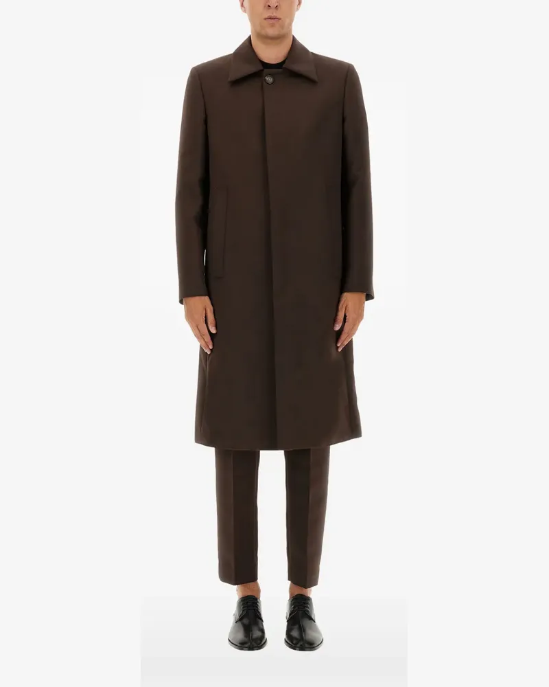 Maison Margiela Einreihiger Mantel mit Taschen - Braun Braun