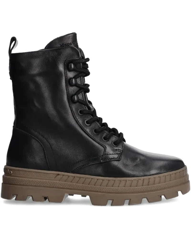 Marc O'Polo Schnürstiefel mit dicker Sohle - Schwarz Schwarz