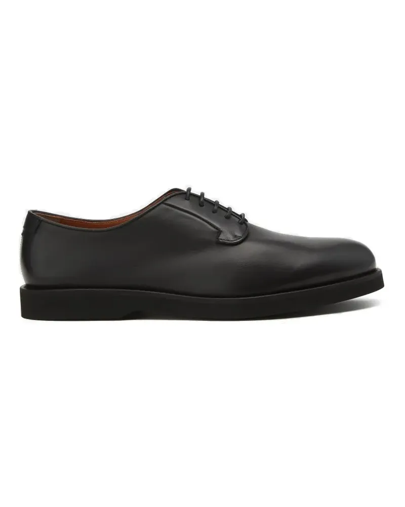 Doucal´s leather derby shoes - Schwarz Schwarz